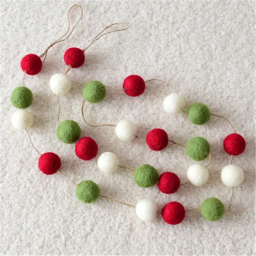 A-1PC Рождественский Органайзер navidad decoraciones para el hogar, сделай сам, шерстяной шар, настенные подвески в скандинавском стиле, детский домашний декор - Цвет: A-1PC