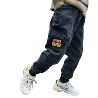 new 2021 spring autumn boys jeans baby clothes fashion pants children denim clothing boy casual long trousers 3 14y
