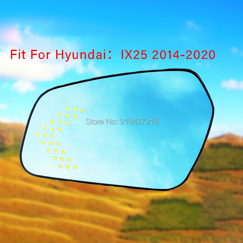 

For Hyundai IX25 2014-2020 Demist Car Rearview Mirror Glare Proof Blue Glasses Led Lamp Heated turn singleLarge view