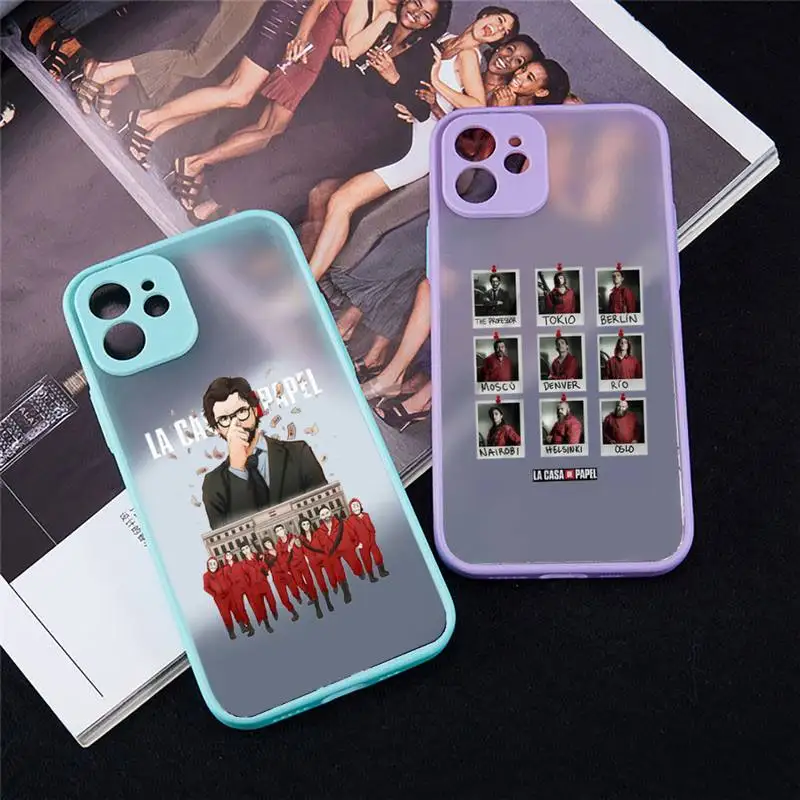 

Spanish Money Heist La Casa De Papel Phone Case matte transparent For iphone 7 8 11 12 13 plus mini x xs xr pro max cover