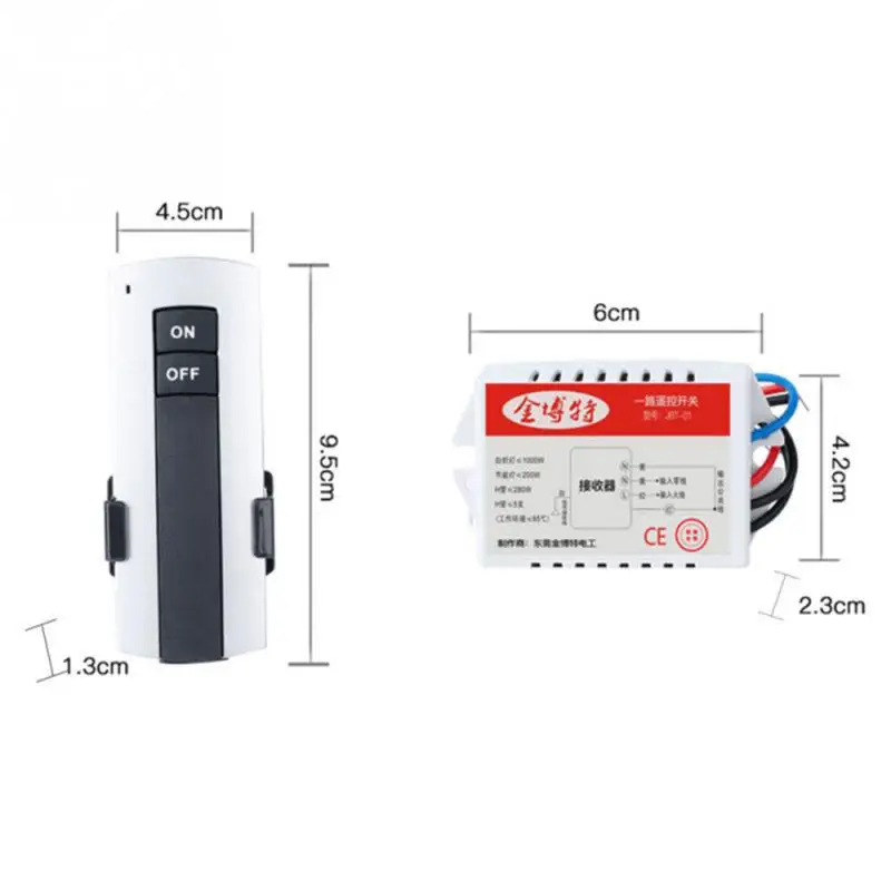 1/2/3 Channel ON/OFF 220V Wireless Remote Control Switch Receiver Transmitter for Lamp Light Ways Digital | Обустройство дома