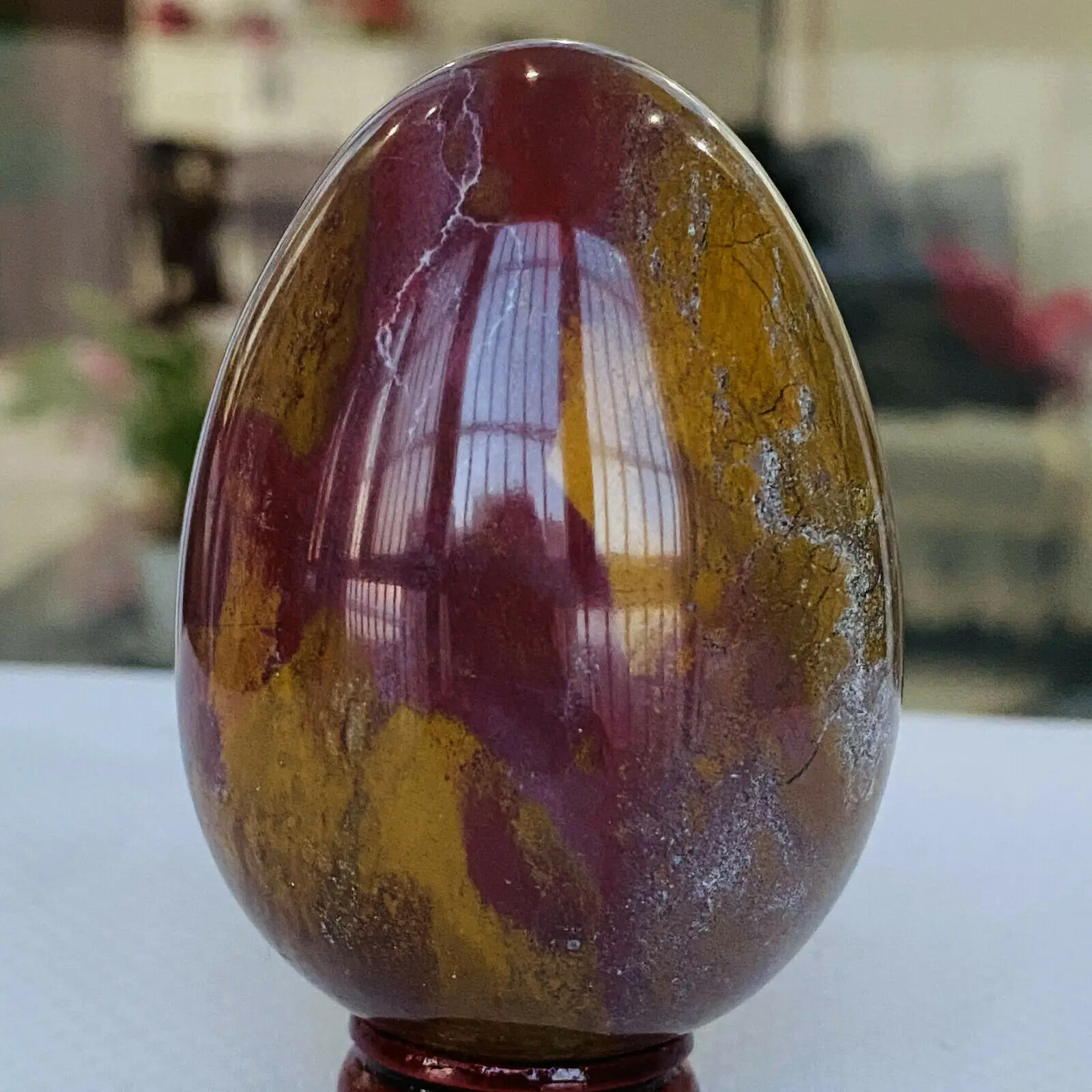 

2021 New Marine Jasper Quartz Ball Crystal Egg Sample natural Stone healingcrystals Meditation Carnelian Stone Home Decoration