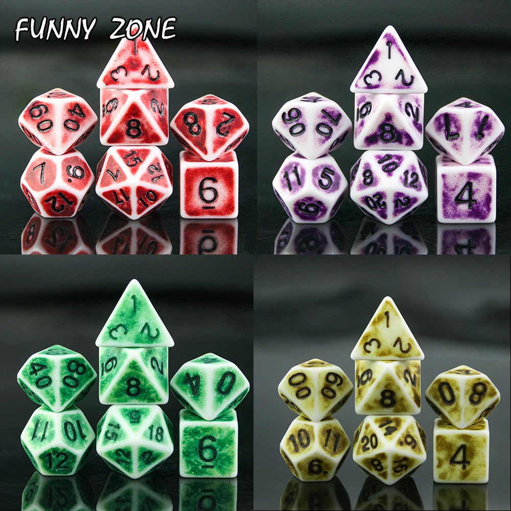 Новое поступление набор игральных костей с уникальным эффектом 7 шт./компл. +