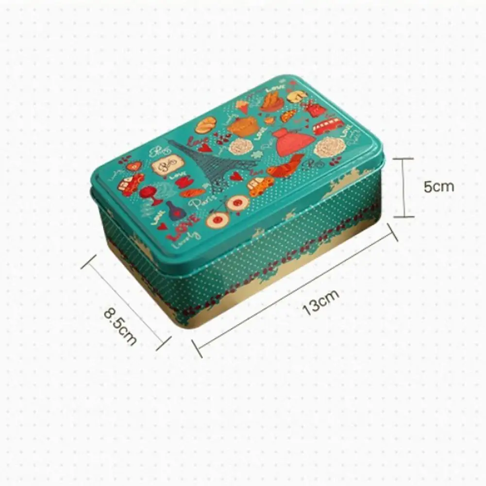 

Exquisite Gift Box Cans Christmas Candy Storage Box Sundries Save Handmade Cookies Nougat Snowflake Pastry Baking