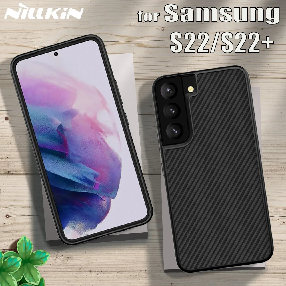 Чехол Nillkin из синтетического углеродного волокна для Samsung Galaxy S22 Plus жесткая