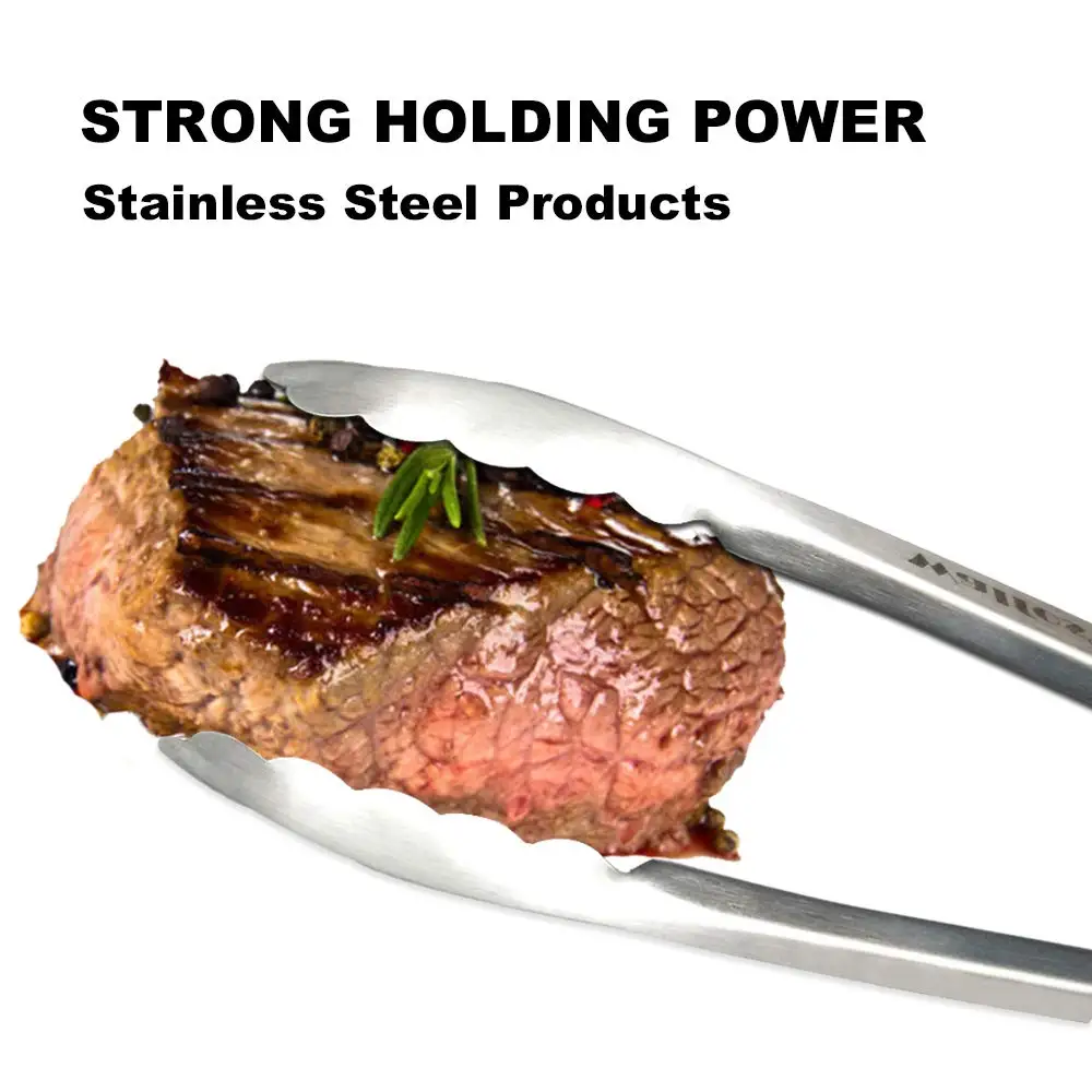 WALFOS Non Stick BBQ Grilling Tong Salad Serving Food Stainless Steel Metal Kitchen Tongs Barbecue Cooking Locking Tong|Щипцы| |