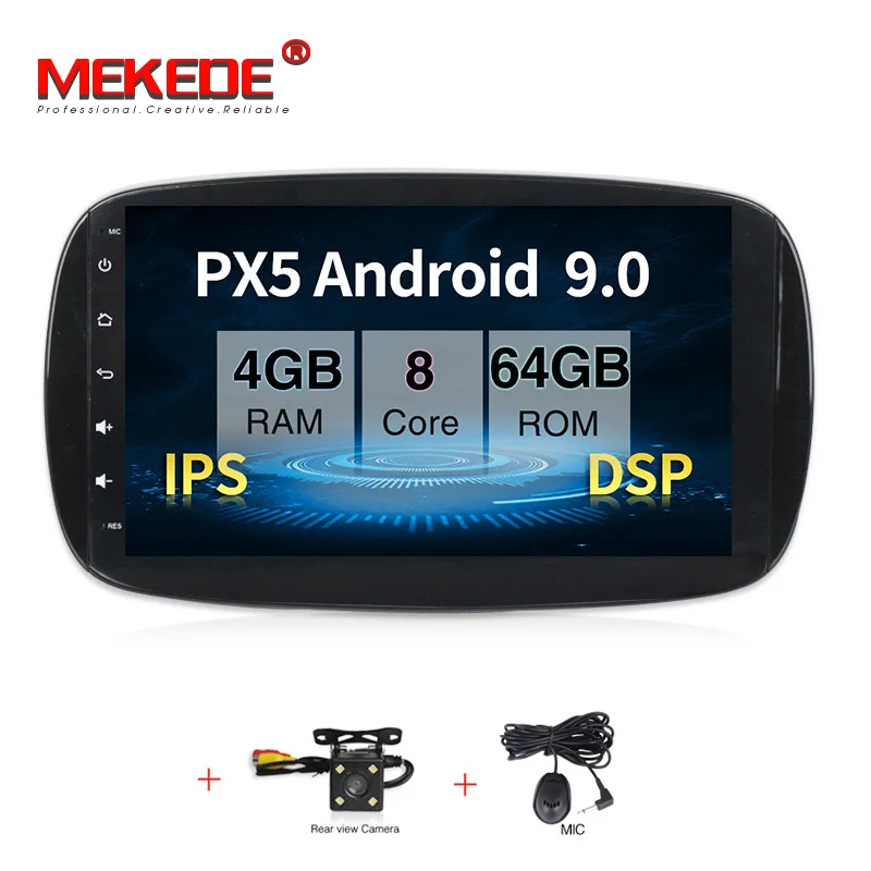 64G DVD CAMERA Ips DSP 4 ядра 2G ram Android 9,0 автомобильный мультимедийный плеер dvd gps для Mercedes/Benz Smart Fortwo автомобильный Радио стерео - Цвет: 64G DVD CAMERA