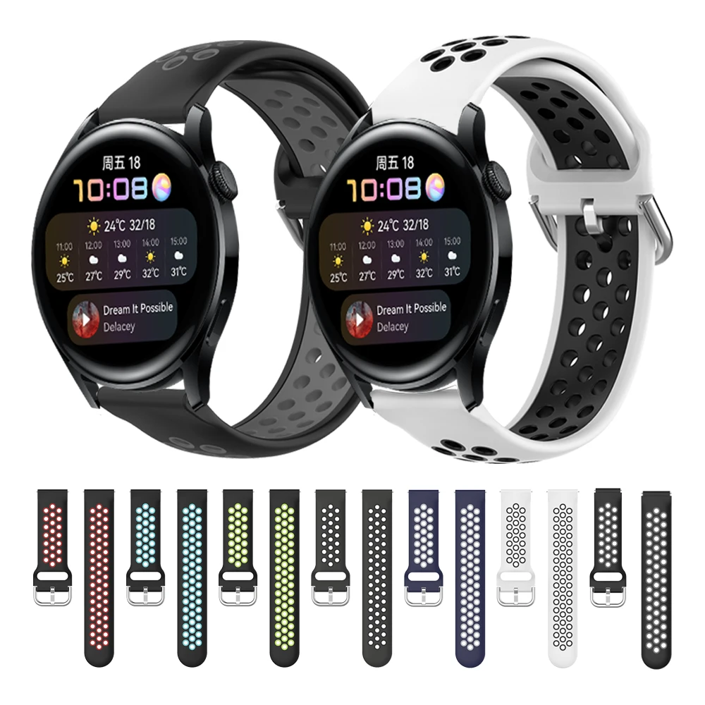 

Sport Silicone Breathable Strap For Huawei Watch 3 Wrist Bracelet for Huawei Watch3 GT 2e GT2 42mm 46mm Replacement Watchbands