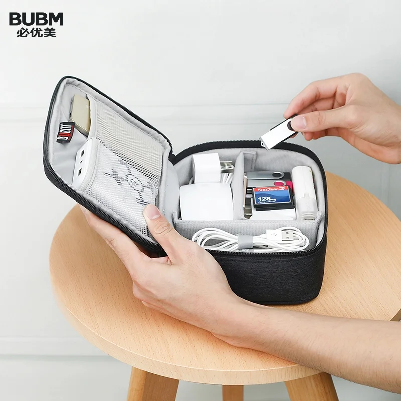 

BUBM Travel Electronics Accessories Cable Organizer Bag- Waterproof Gadget Carrying Case for Cable, Charger, Power Bank, SD card