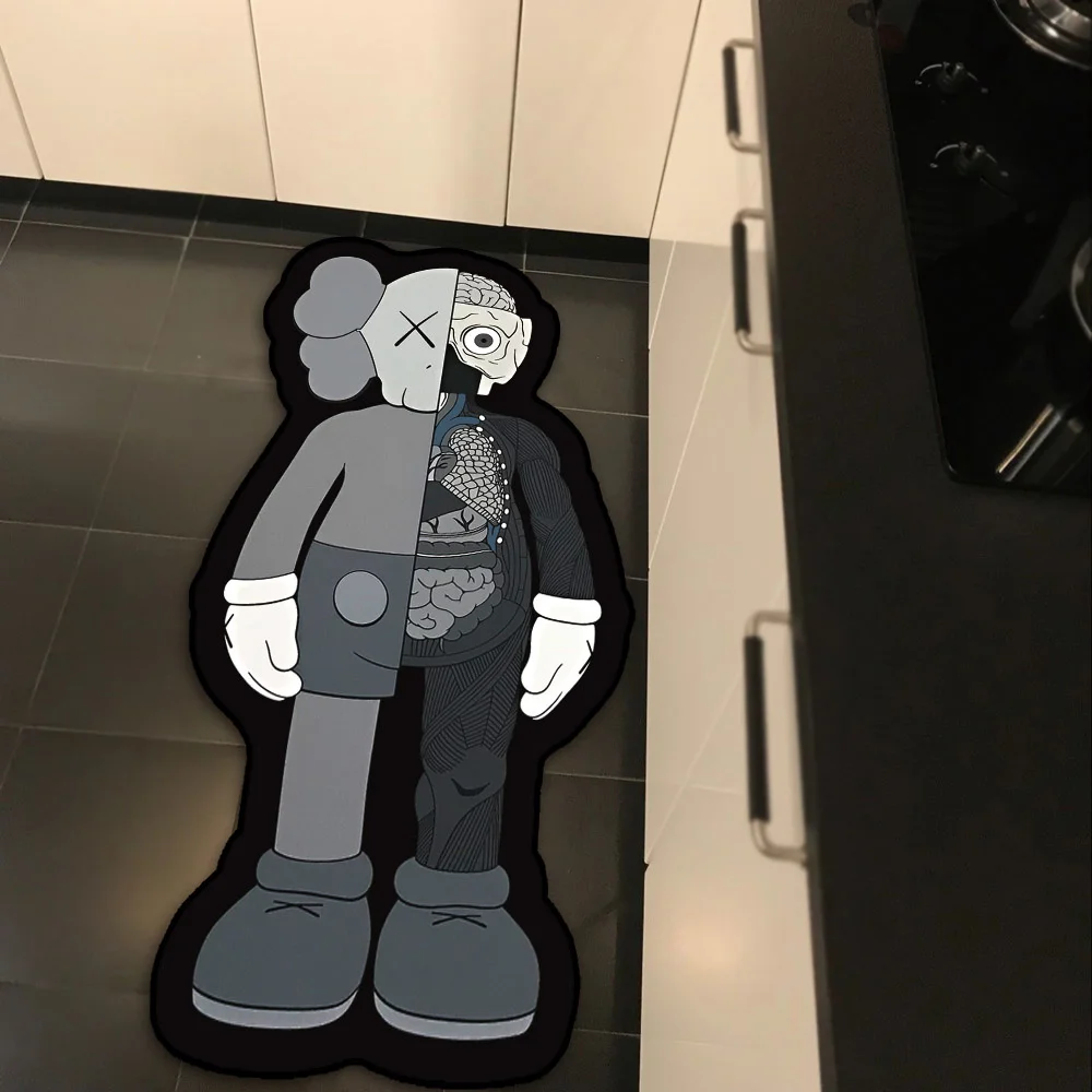 

60x120cm Kawsed Carpet Cartoon Anime Funny Carpet Bedroom Bedside 3D Printed Carpet Floor Mats