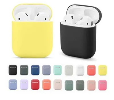 

Мягкие силиконовые чехлы для Apple Airpods 1/2, защитный чехол для беспроводных Bluetooth наушников Apple Air Pods, сумки для зарядки