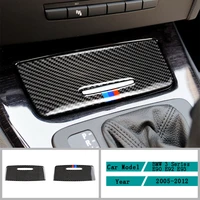 carbon fiber car accessories interior ashtray panel modification cover trim stickers for bmw 3 series e90 e92 e93 2005 2012