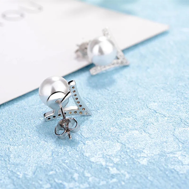 Женские серьги из серебра 925 пробы с пресноводным жемчугом 8 мм | Украшения и