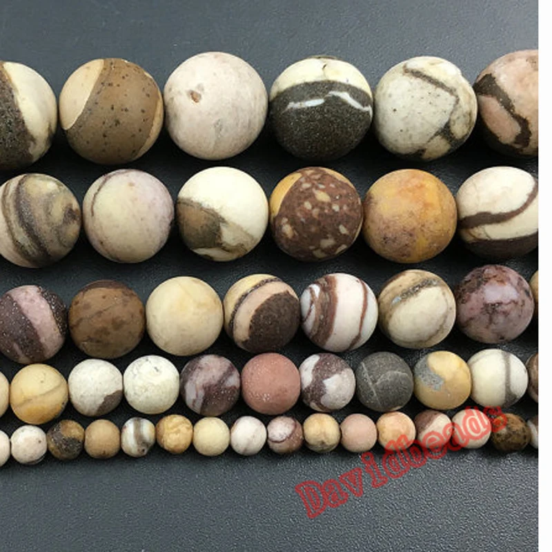Базовая цена матовые бусины из австралийской зебры и яшмы натурального камня