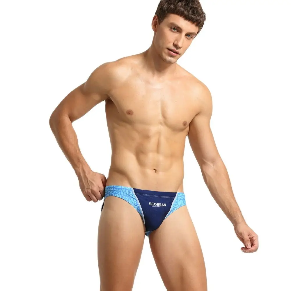 

Men Swimwear Splice Briefs Swimming Trunks Male Beach Shorts Surf Swimsuit Man Brand Underwear Bathing suit Beachwear sungas
