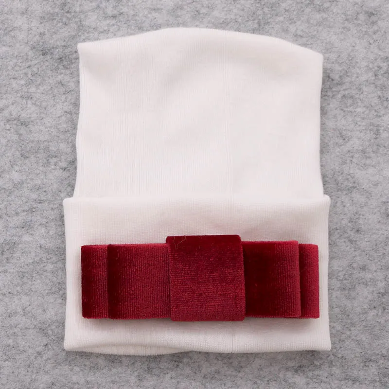 Бархатные шапки с бантиком для новорожденных девочек и мальчиков новинка 2020 года