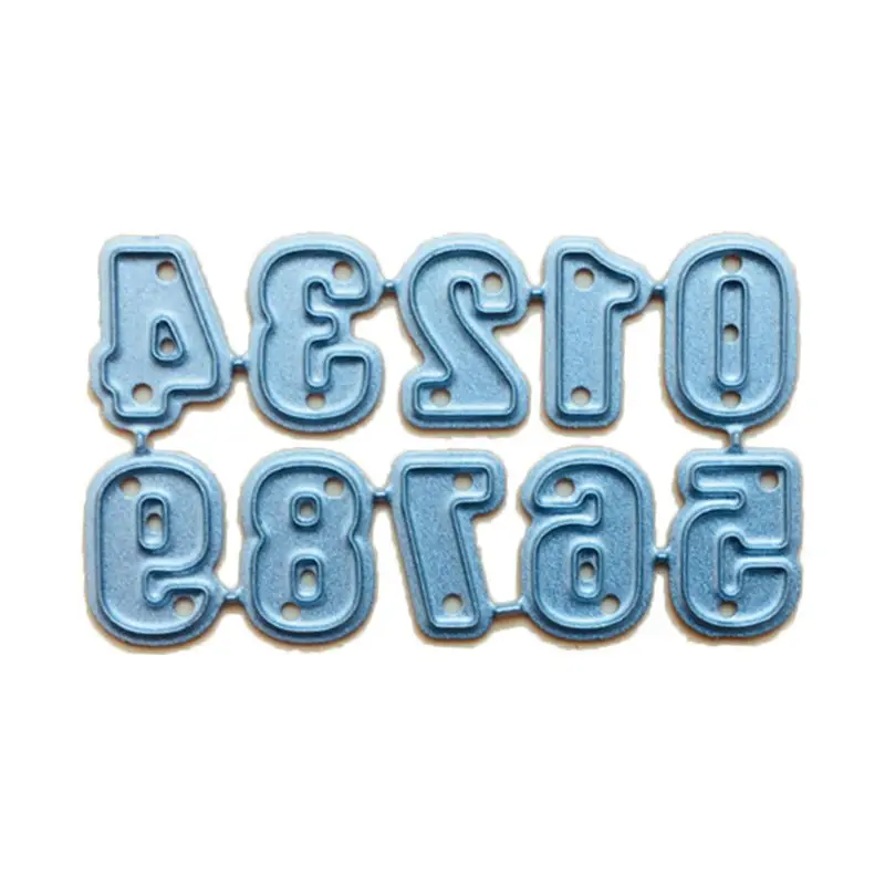 Металлические Вырубные штампы с цифрами искусственная кожа бумажная карта