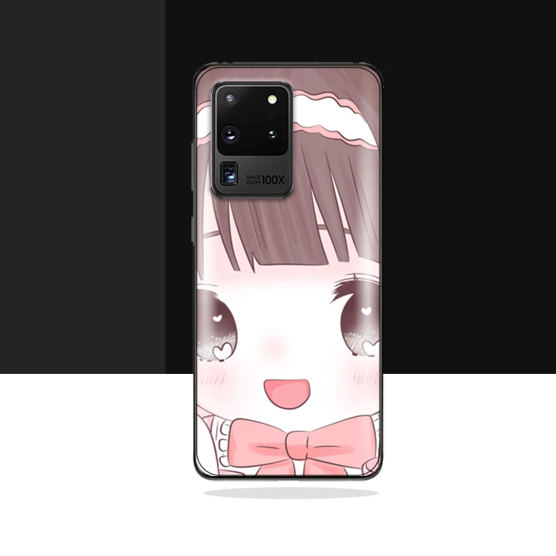 

Hot Japanese Anime Kawaii Girl Phone Case For Samsung Galaxy S21 S20 Lite Plus Ultra S10E S10 S9 S8 Soft Coque