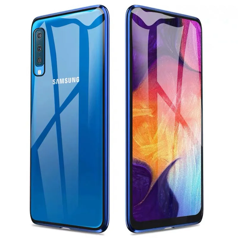Магнитный металлический чехол для samsung Galaxy S10 Lite S9 S8 Plus Note 10 Pro 9 8 A7 A50 A60 A70 двухстороннее закаленное стекло
