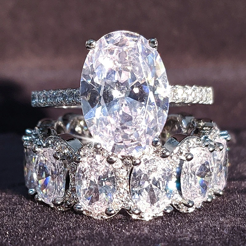 Женское кольцо из серебра 925 пробы с овальным камнем | Украшения и аксессуары