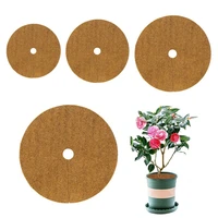 10pcs coco fiber mat natural coconut fibers liner ring weed control plant cover flower pot coco coir mulch ring mat
