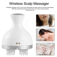 1 set electric head massage wireless scalp massager waterproof prevent hair loss promote hair growth tools vibrating brain care