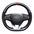 Противоскользящая черная замша из натуральной кожи для Hyundai Santa Fe 2019-2021 Palisade 2020, автомобильные аксессуары