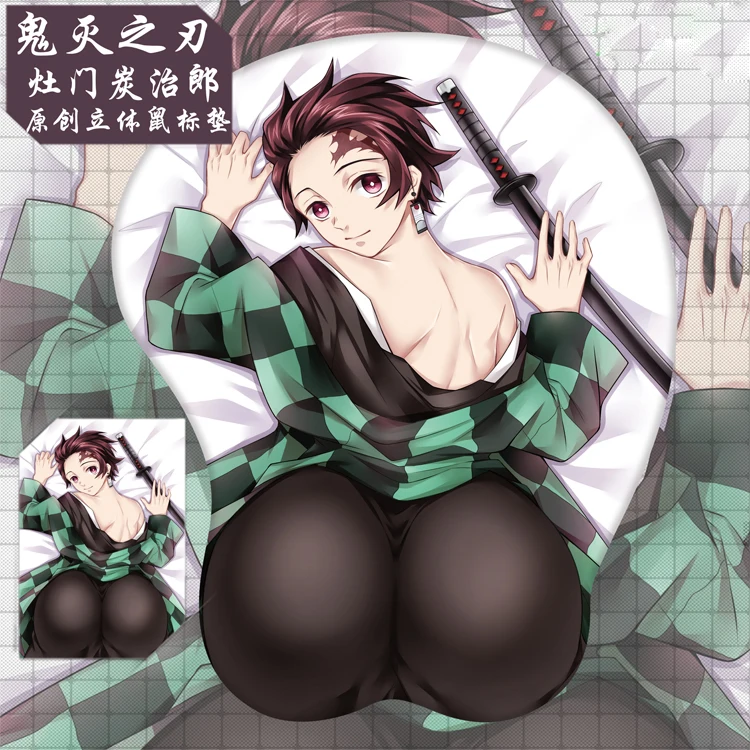 Demon Slayer Kimetsu no Yaiba Kamado Tanjirou 3D мягкий гелевый игровой коврик для мыши эргономичный с
