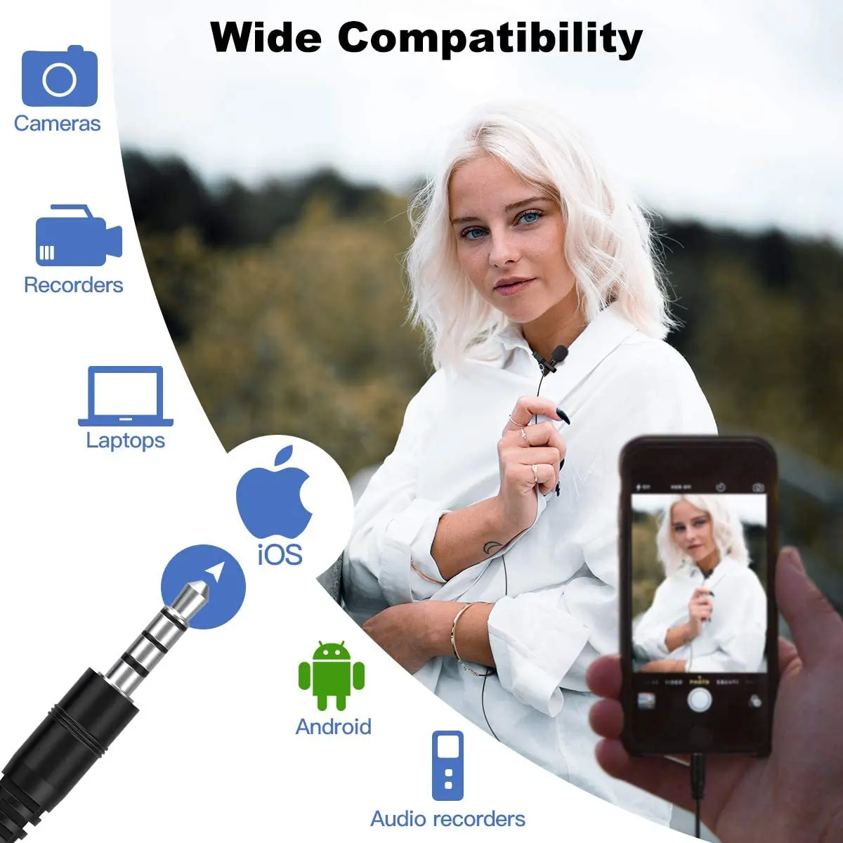 

SYNCO Lav S6E Lavalier Omnidirectional Condenser Label Mic, 6M Cord Smartphone Camera for Broadcast Interview YouTube Recording