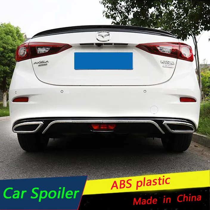 

For Mazda 3 Axela 2014-2017 rear bumper diffuser rear lip front shovel protector auto parts flame arrester spoiler rear spoiler