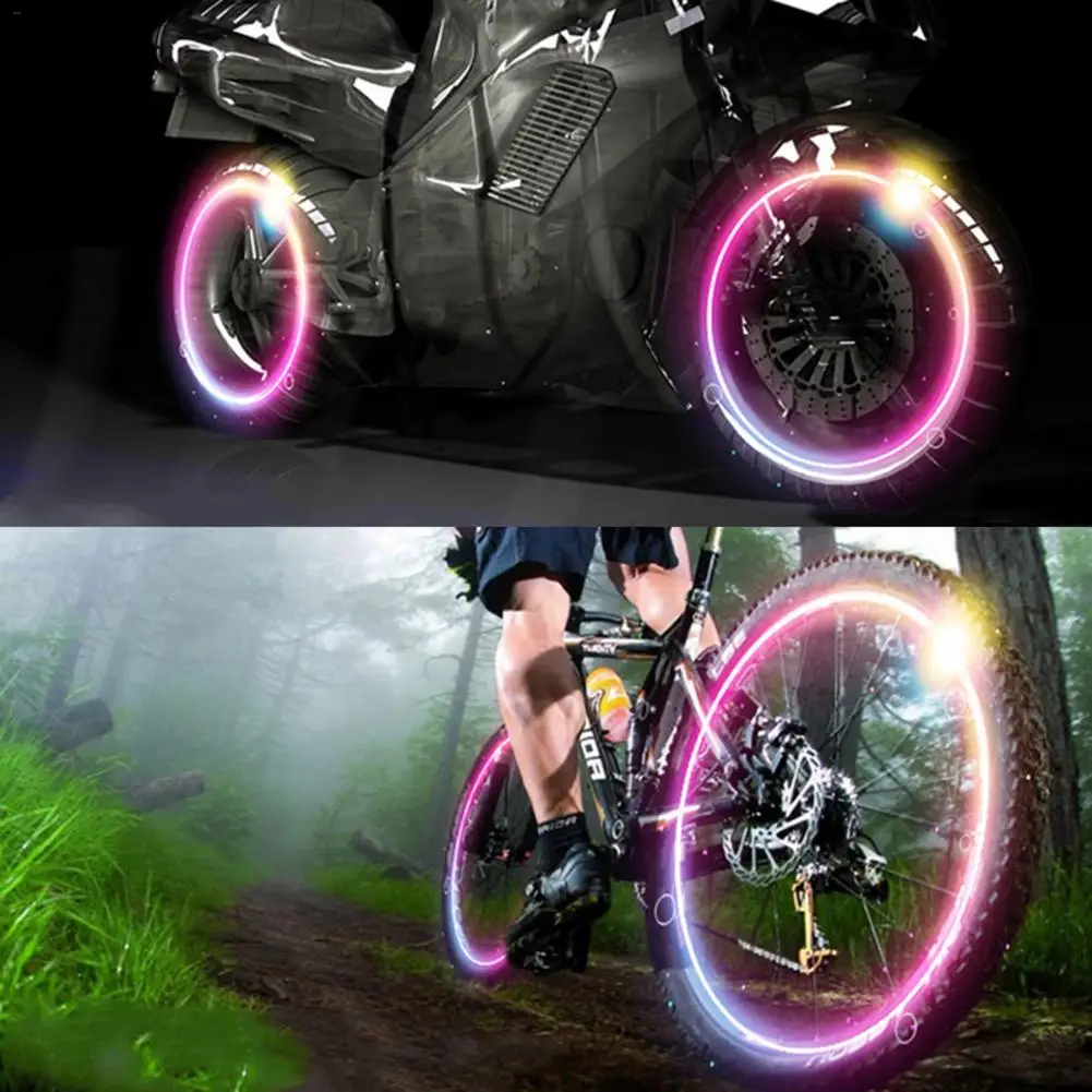 2pcs Lights Tyre Wheel Valve Cap Light Lamp Double Sensors Tire Caps Air Cover Rim Stem Car Accessory | Автомобили и мотоциклы