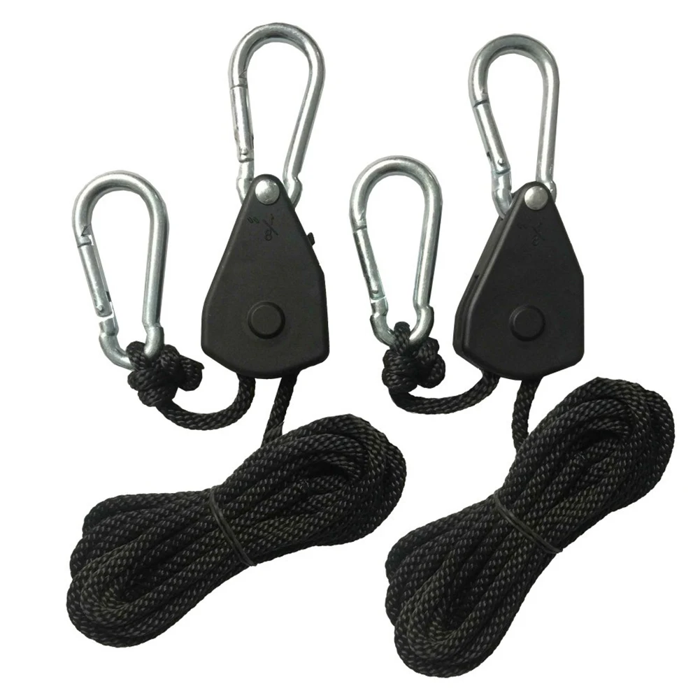 

Heavy-Duty Adjustable Ratchet Rope Hanger Lifting Lanyard Tent Lamps Hanging Lanyard Suitable For Growing Lamps And Gardening