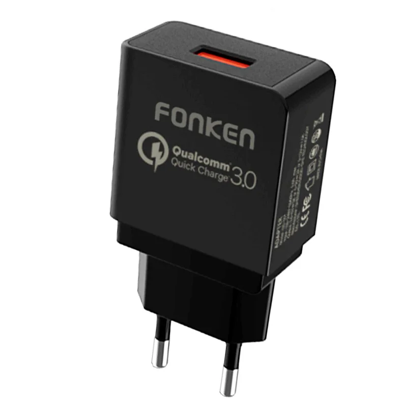 FONKEN USB зарядное устройство Быстрая зарядка 3,0 быстрое зарядное устройство для телефона QC3.0 QC2.0 FCP USB адаптер Зарядка для банк питания для мобильного телефона зарядное устройство - Тип штекера: only charger