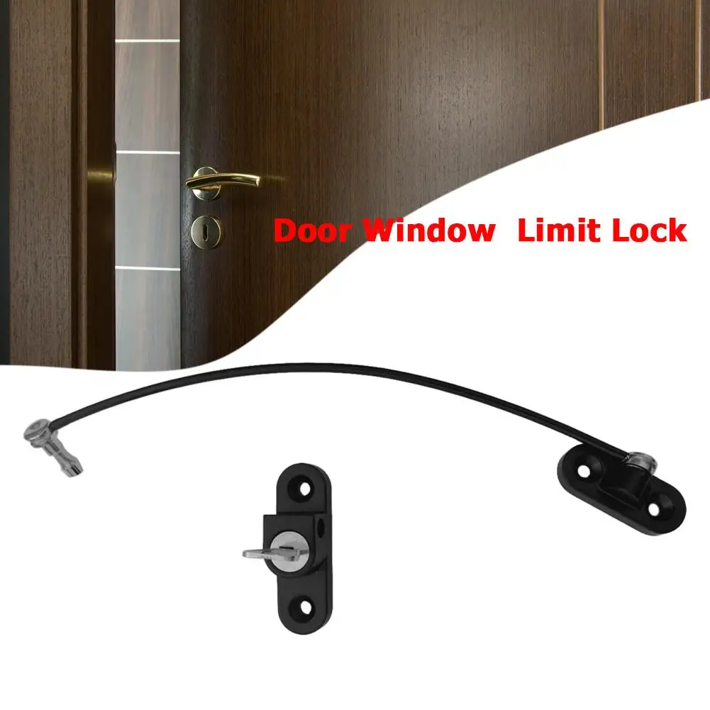 

Aluminum Door Window Lock Children Security Car Window Cable Limit Lock Aluminum Alloy Material Safe and Durable Bend at Will