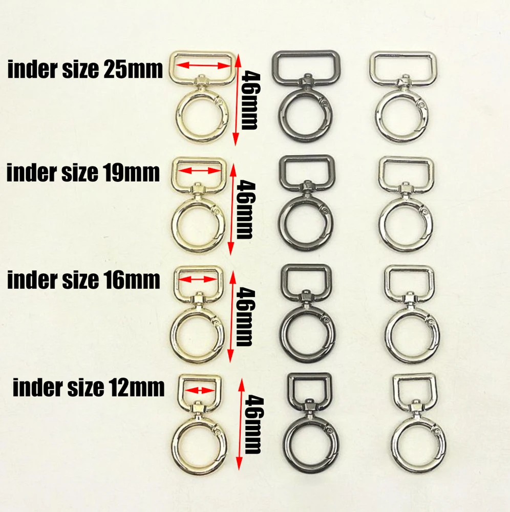 

REGELIN 4 pcs Split Ring Rabbit 12-25mm Metal Buckle Bag Buckles Split Rings Unisex Keyring Keyfob Accessories DIY