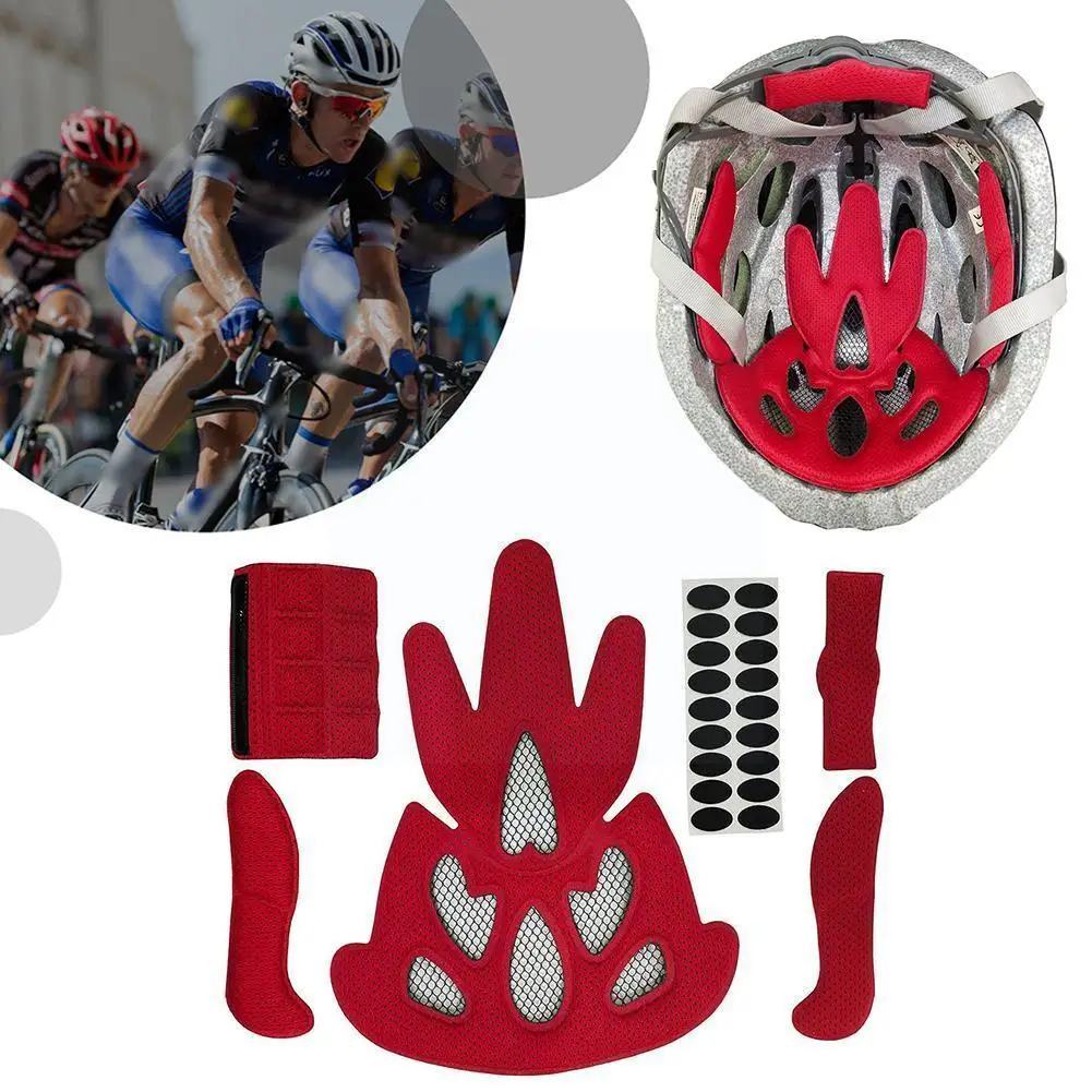 

Comfortable Bike/motorcycle Helmet Lining Cycling Helmet Helmet Pads Pad Inner Sponge Soft Net Bicycle Of With Insect Seale A4l9