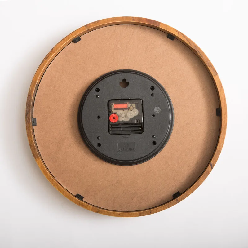 Американские настенные часы из твердой древесины скандинавские креативные