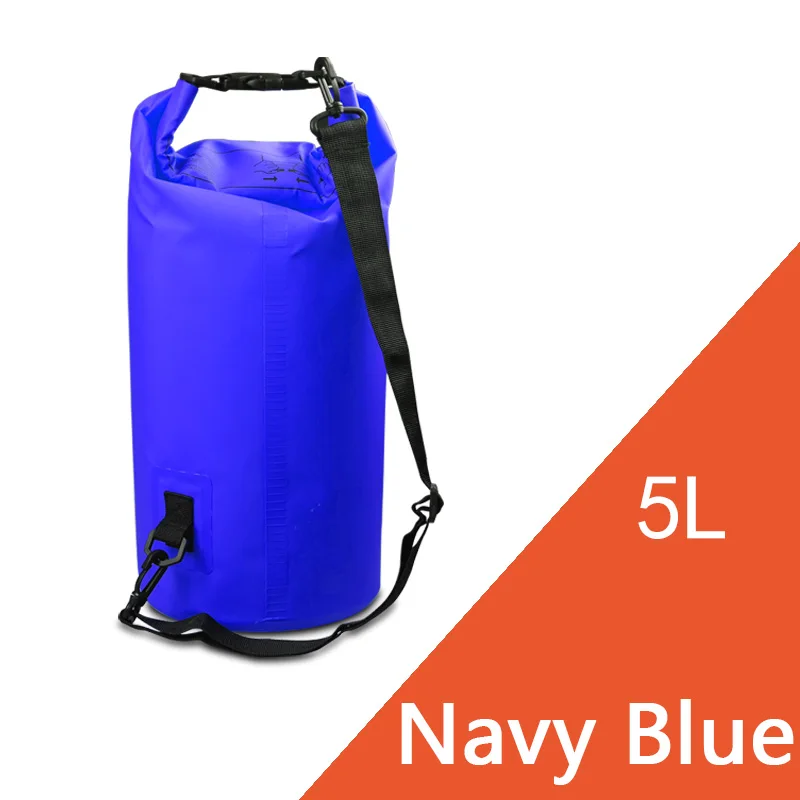 5L dark blue 2L/5L Открытый Портативный рафтинг Дайвинг сухой мешок ПВХ водонепроницаемый складной для плавания ming сумка для хранения для речного треккинга сумки для плавания - Цвет: 5L dark blue