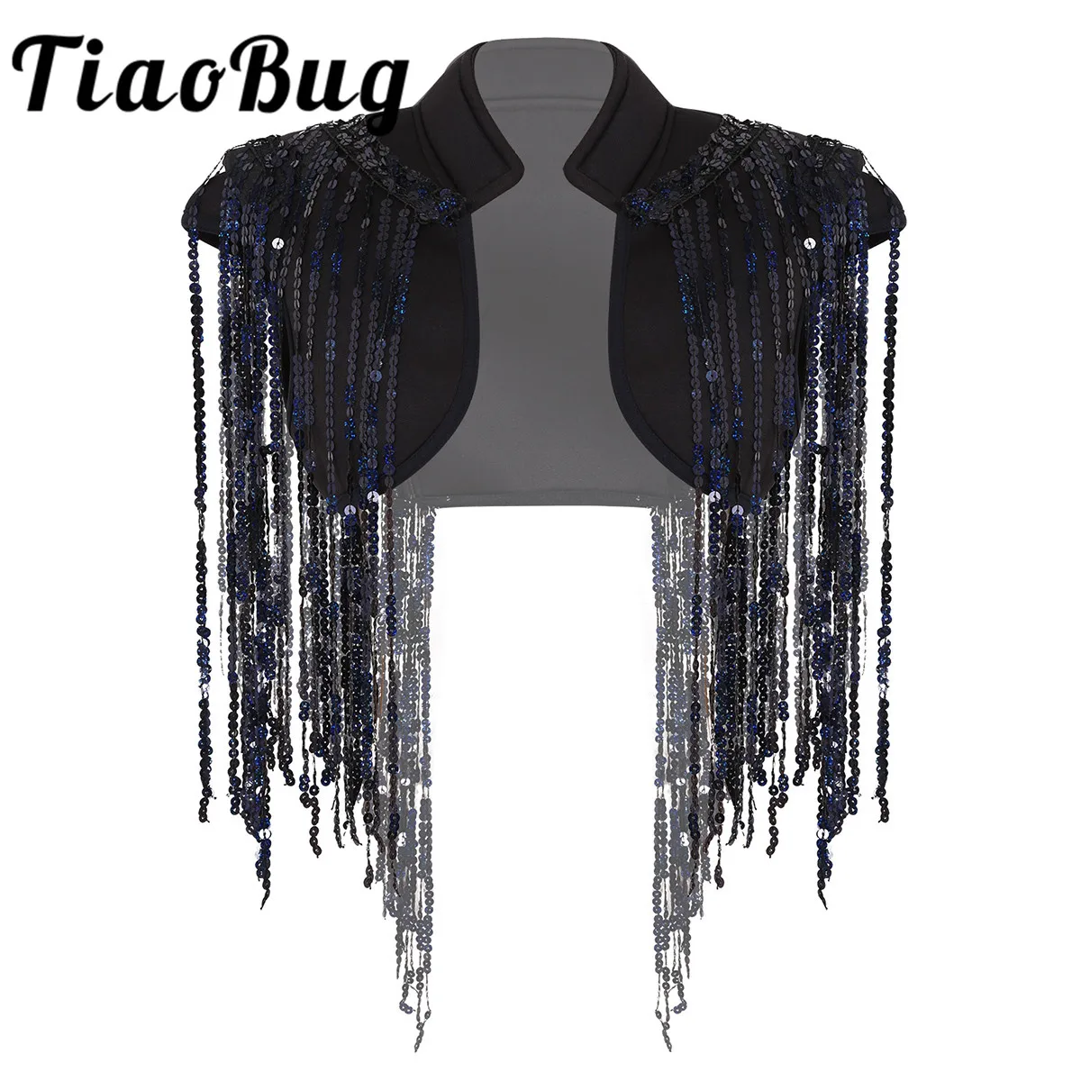 Модные женские блестящие пайетки кисточки укороченный жилет на свадьбу для хип