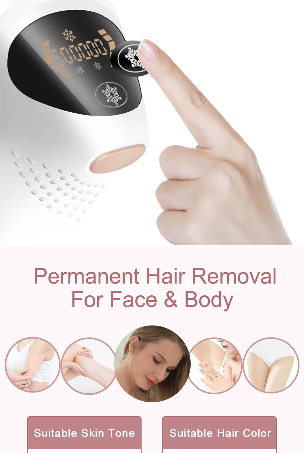 Máquina de Remoção do Cabelo Trimmer para Mulher Depilador a Laser Qmele Corpo Inteiro Biquíni Elétrica 500000 Pulso Lcd Permanente 4 In1 Ipl 8 High Quality Eletrodomésticos