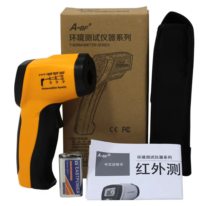 

A-BF CW-H380 Non-Contact digital ir infrared thermometer -50 to 380 C infrared thermometer baby laser gun