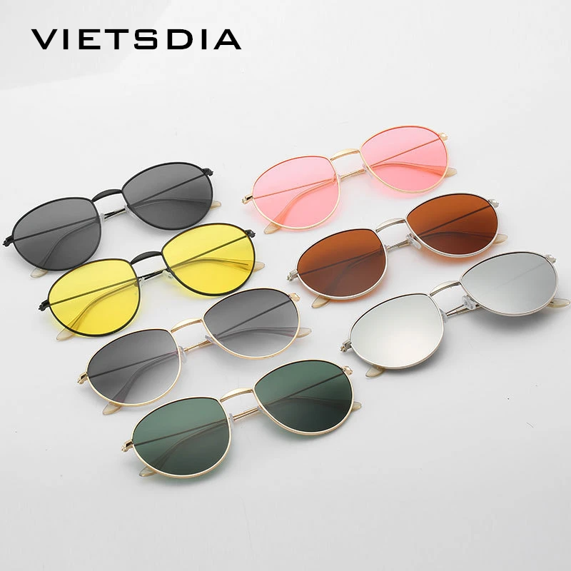 Овальные Солнцезащитные очки в стиле ретро 2020 женские/мужские брендовые