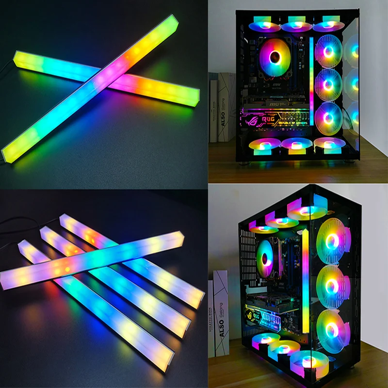 

RGB LED Strip ARGB Soft Light Cable MOD Chassis Magnetic Lamp PC Decoration