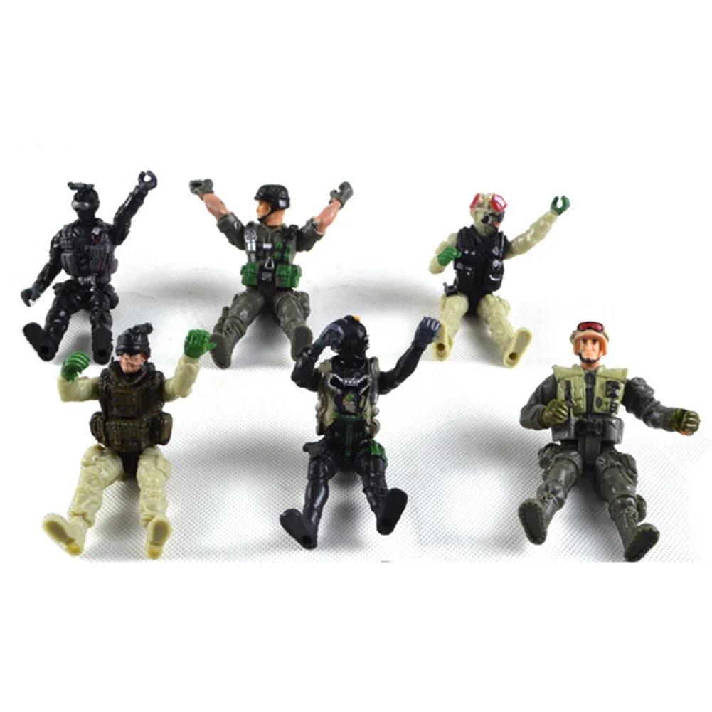 6 шт./компл. фигурки военных модель атака детская свободная стоящая игра
