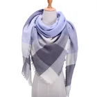 Роскошный брендовый весенне-зимний шарф, модные унисекс клетчатые теплые кашемировые Дизайнерские шарфы, шали, палантины, бандана, Пашмина
