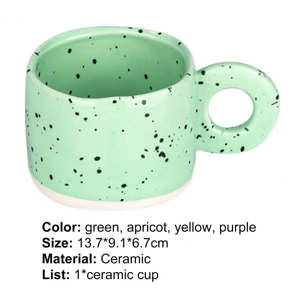 

300ml Creative Ring Handle Ceramic Mug Candy Color Milk Coffee Cup Office Home Drinkware Microwave Oven Couple Handgrip Cups