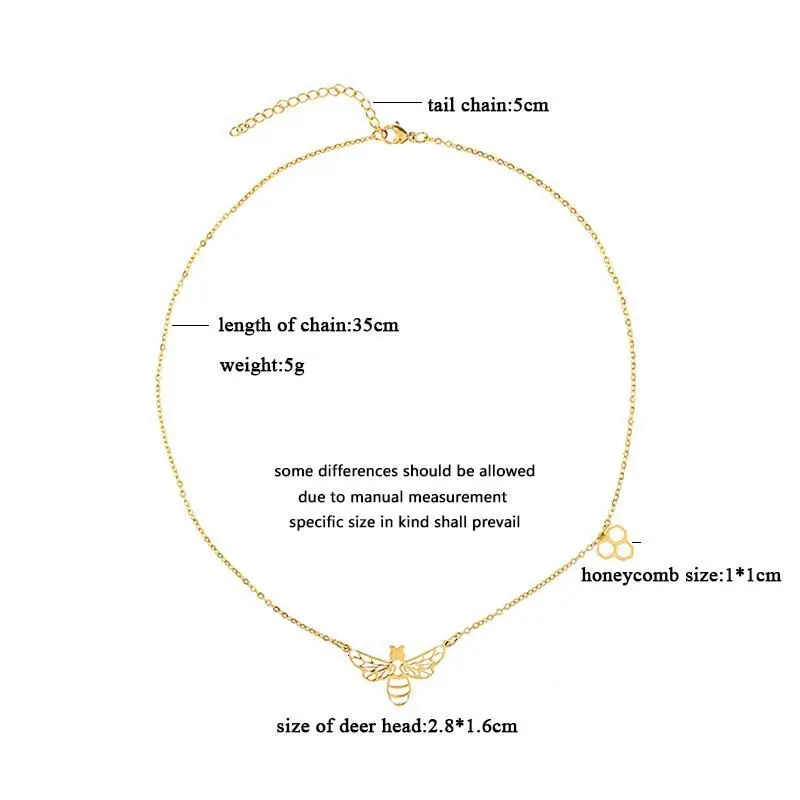 Новинка 2020 кулон в виде пчелы Женское Ожерелье креативный женский соты из