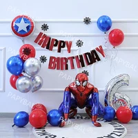 Воздушные шары для вечерние в стиле Марвел, Человек-паук, 40 дюймов, надувные шары для детского дня рождения, украшения для детских игрушек во...