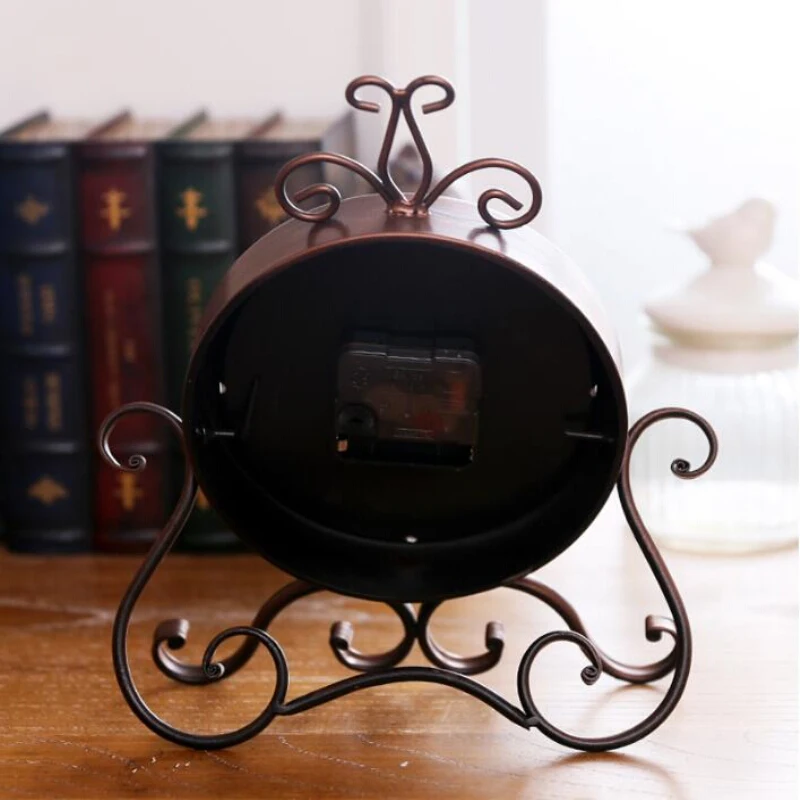 Американский кантри Ретро Кованые Железные бесшумные часы европейская гостиная