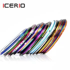 ICERIO случайный цвет мишура Chenile Блестящая лента линия Larve Midge Buzzer Body Rib Стример Летать вязаный материал